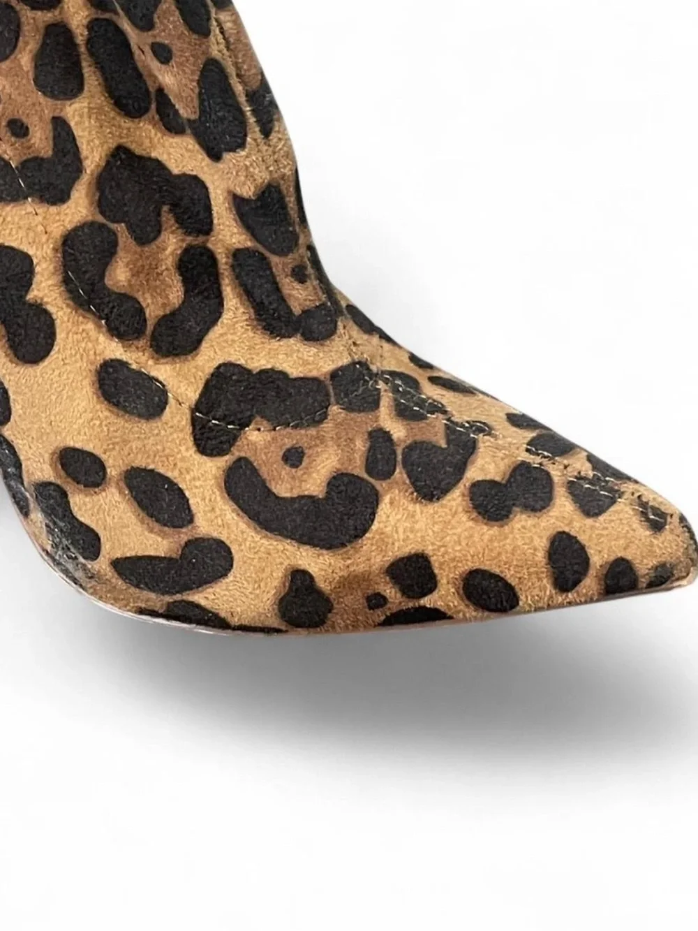 Olivia Jaymes Leopard Print over the knee boots with zip and tie closure 5.5 - Picture 6 of 7